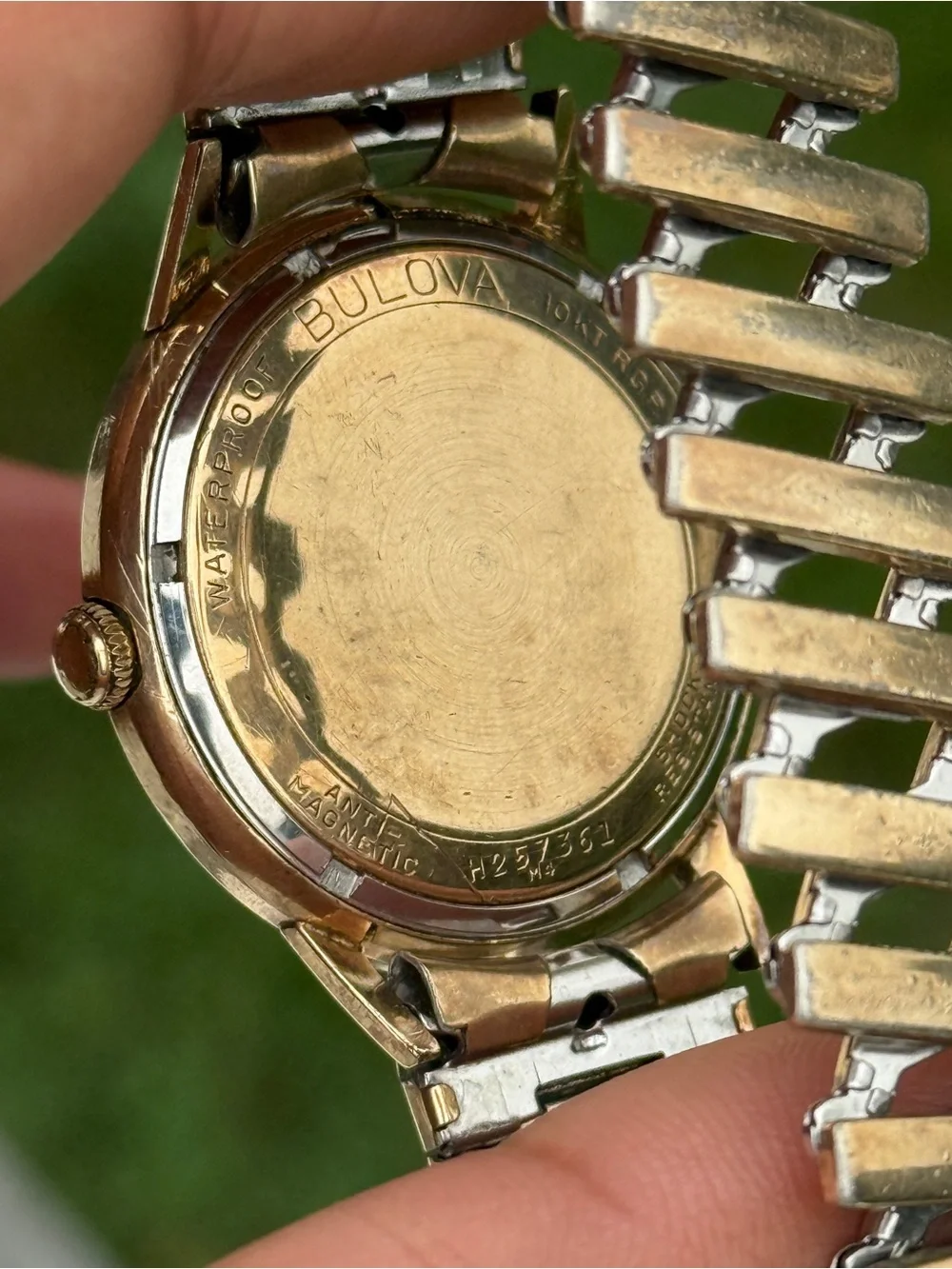 BULOVA vintage SELF-WINDING 30 jewels AUTOMATIC 10k GOLD 1960 WRISTWATCH